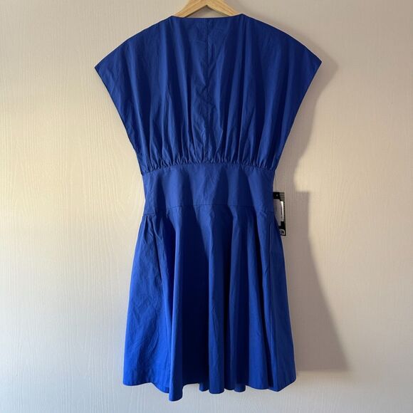 NWT‎ Marciano by GUESS Womens 100% Cotton Belted A-Line Blue Dress Size 6 Small - Picture 7 of 8